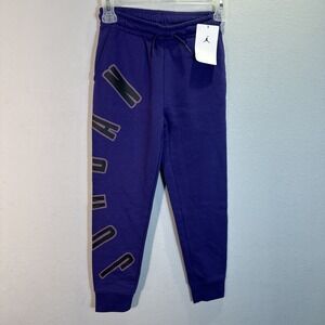 Air Jordan Boys size small  Sky Purple Slash Pockets Tapered Leg Jogger Pants
